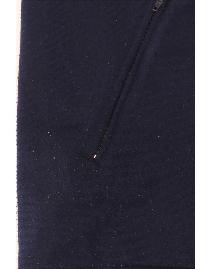 Ellesse Jaqueta masculina de agasalho gráfico grande bloco colorido azul marinho