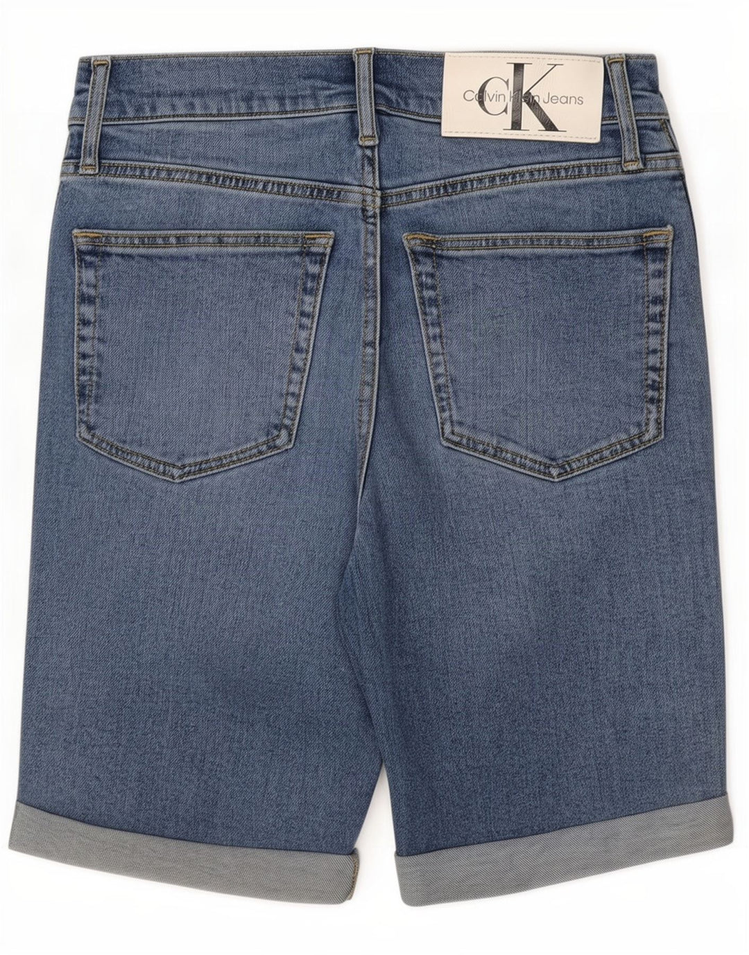 Shorts jeans masculino Calvin Klein W28 pequeno azul algodão