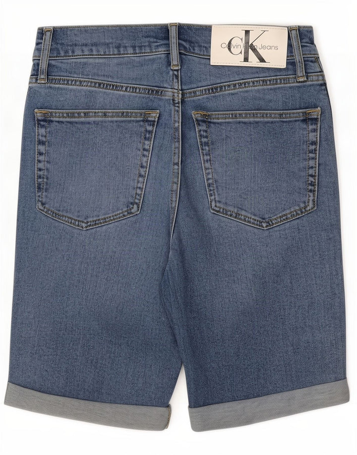 Shorts jeans masculino Calvin Klein W28 pequeno azul algodão