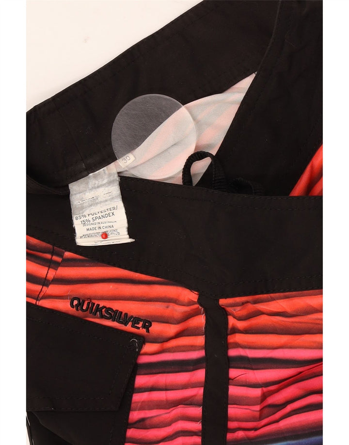 Quiksilver Shorts de natação masculino médio poliéster listrado multicolorido