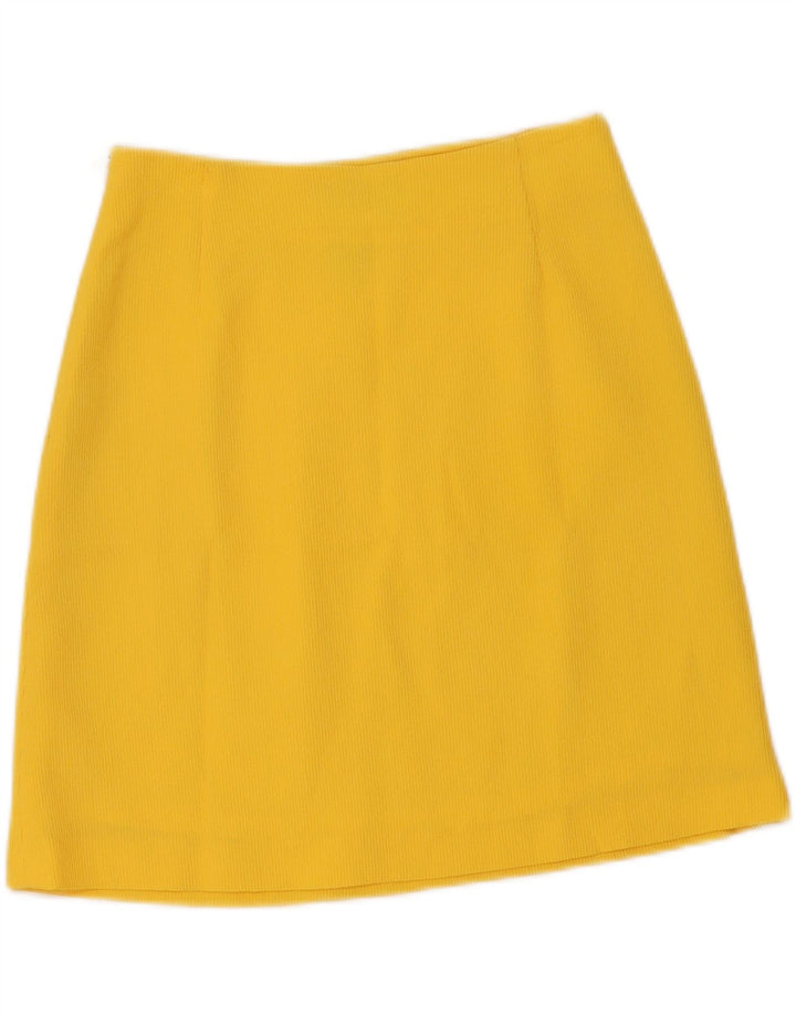 Saia feminina vintage linha A IT 42 médio W28 poliamida amarela