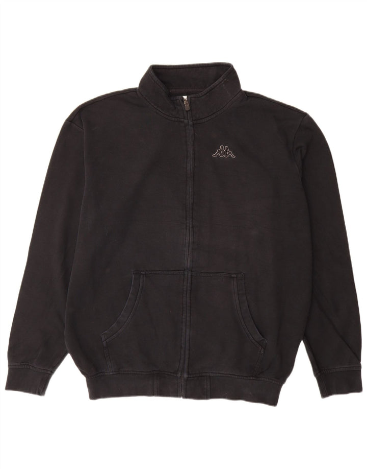 Kappa Mens Treino Top Jaqueta 2XL Algodão Preto