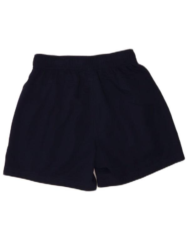 Shorts esportivos femininos Puma UK 10 pequeno poliéster azul marinho