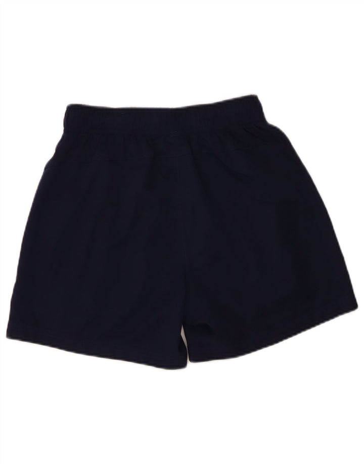 Shorts esportivos femininos Puma UK 10 pequeno poliéster azul marinho