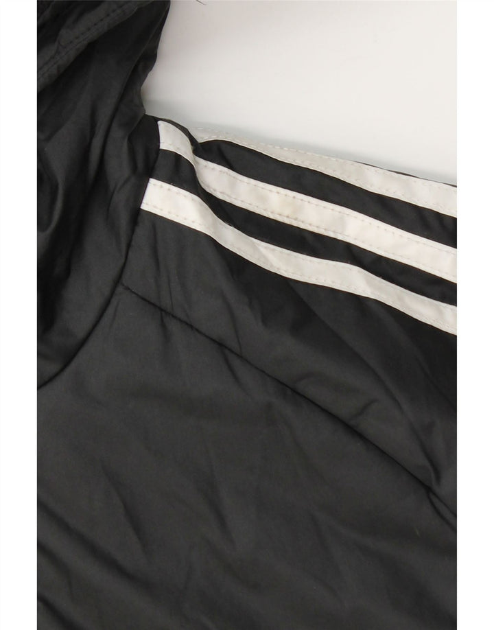 Casaco acolchoado com capuz Adidas Boys 11-12 anos preto poliéster