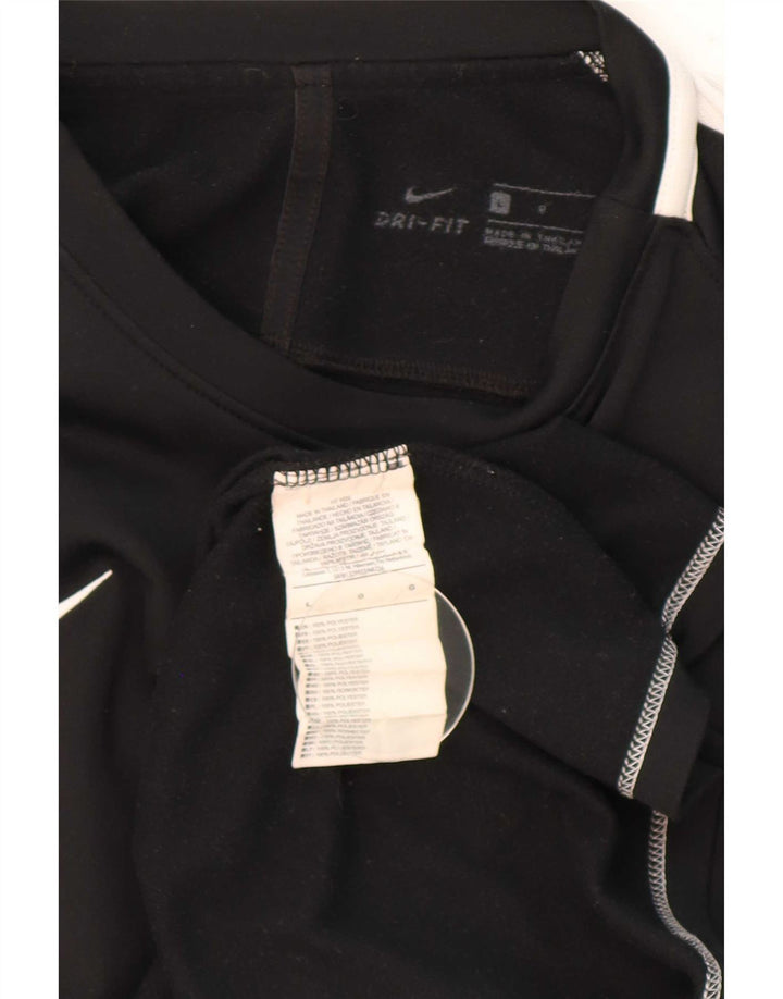 Top Nike Masculino Dri Fit Manga Longa Grande Preto Colourblock Poliéster