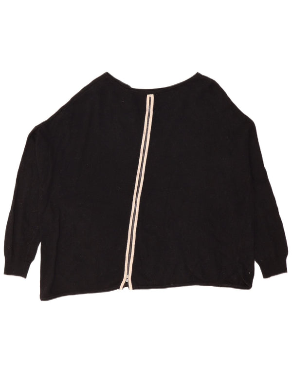MINT VELVET Womens Abstract Pattern Boat Neck Jumper Sweater UK 10 Small Bl