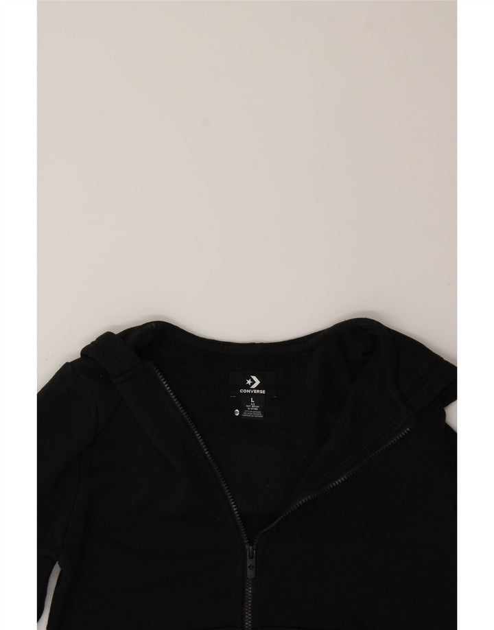 CONVERSE Boys Zip Hoodie Sweater 12-13 Years Large Black Cotton Vintage Converse and Second-Hand Converse from Messina Hembry 