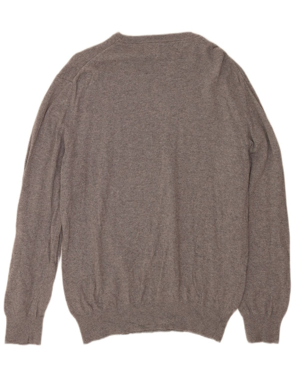 MC2 SAINT BARTH Suéter masculino com gola redonda e 2XL lã Merino cinza