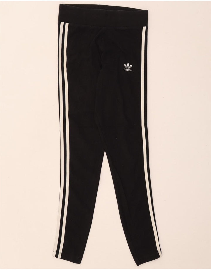 Leggings Adidas Femininas UK 8 Pequenas Algodão Preto