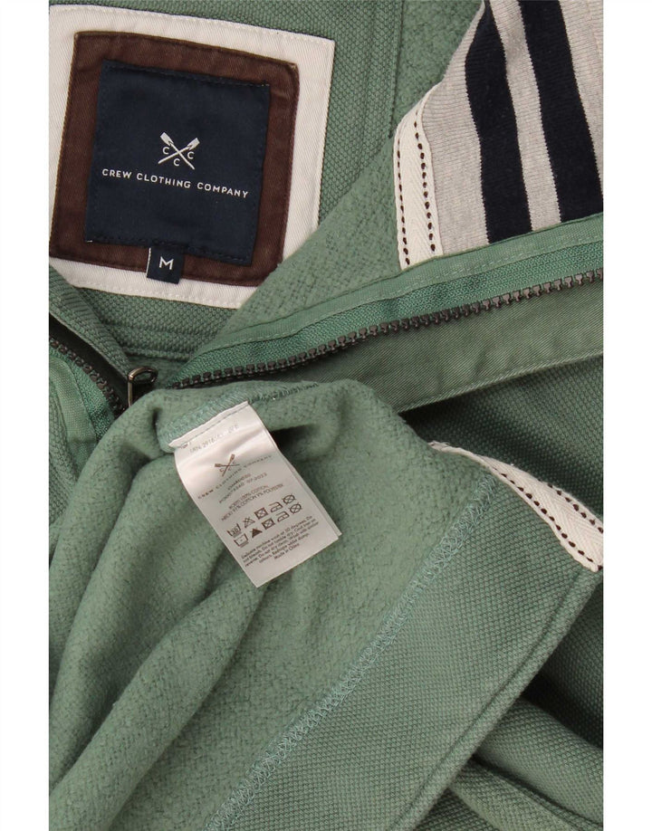 Crew Clothing Masculino 1/4 Zip Regular Fit Suéter Verde Médio