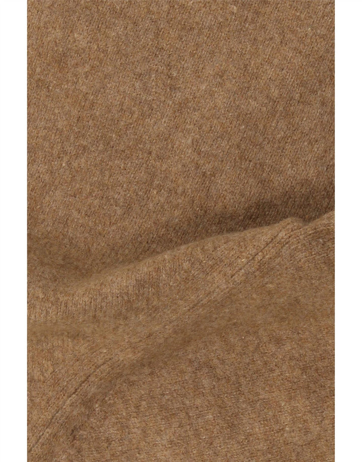 CORTEFIEL Womens Zip Neck Jumper Sweater UK 18 XL Beige Wool Vintage Cortefiel and Second-Hand Cortefiel from Messina Hembry 