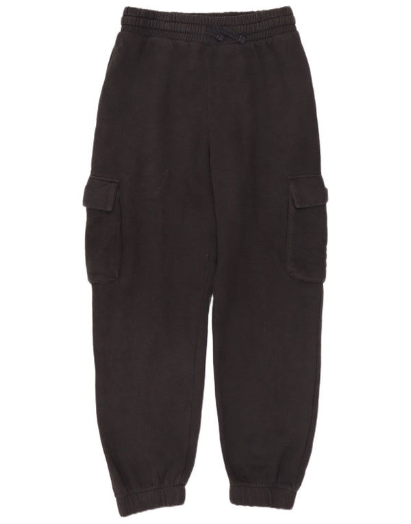 Calça esportiva feminina ZARA Cargo Joggers UK 8 pequeno algodão preto
