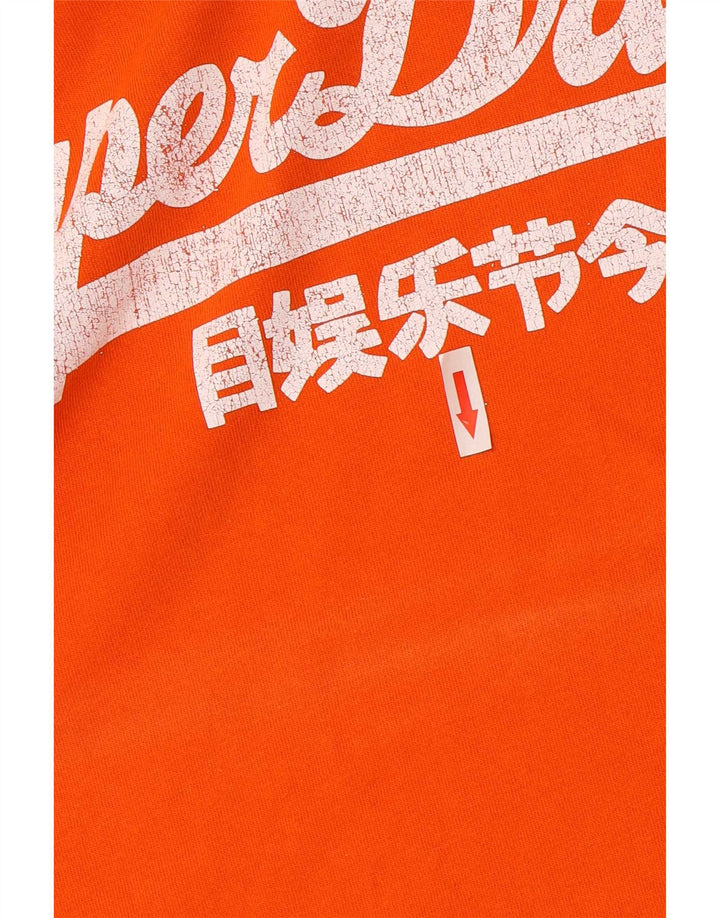 Camiseta gráfica masculina Superdry Top médio laranja