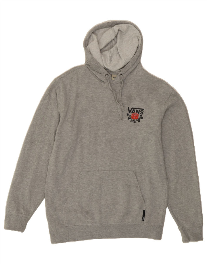 VANS Mens Graphic Hoodie Jumper Small Grey Cotton Vintage Vans and Second-Hand Vans from Messina Hembry 