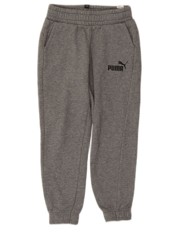 PUMA Meninos Calças de Treino Joggers 9-10 Anos Cinza Algodão