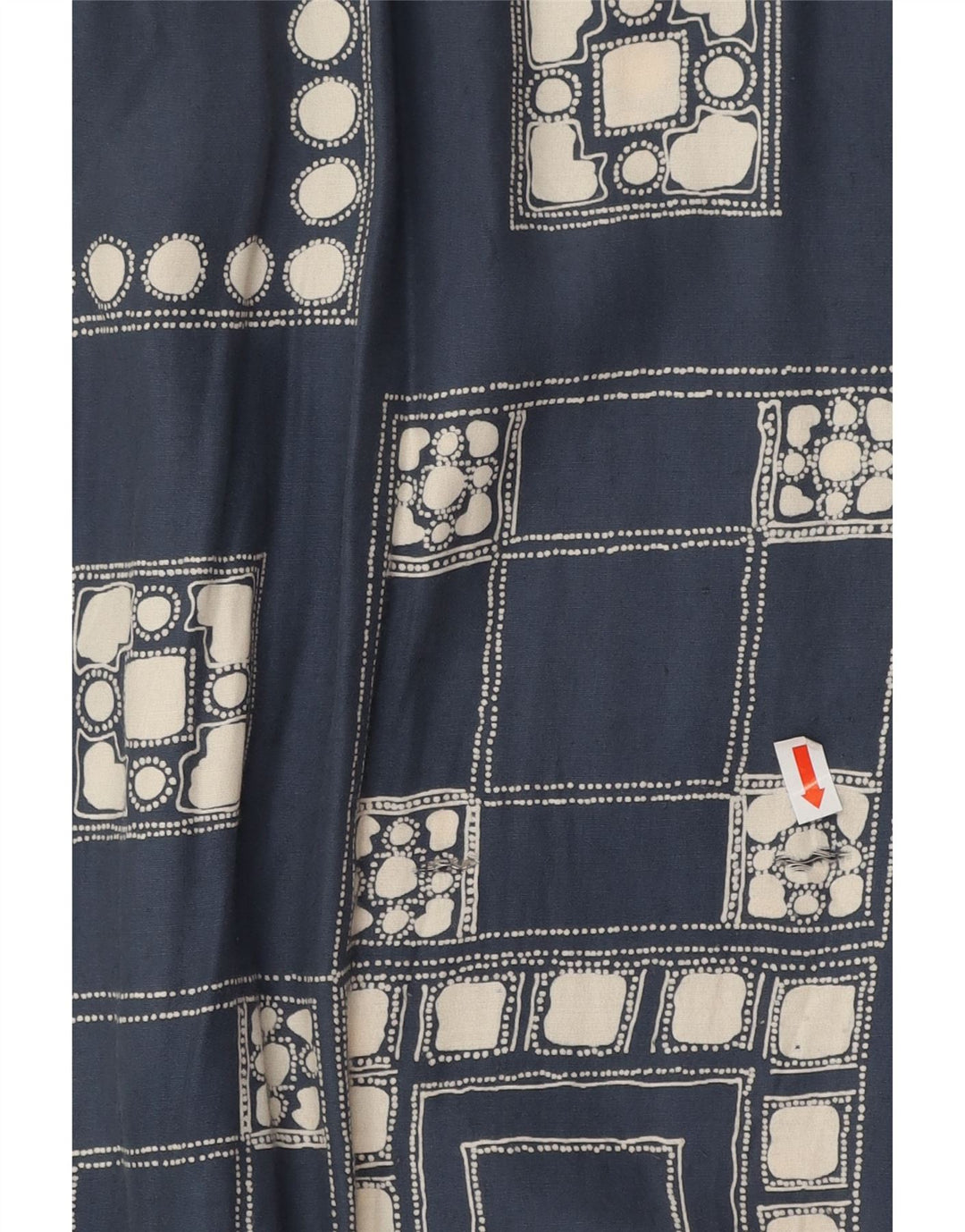 Camisa masculina VINTAGE grande azul marinho geométrica