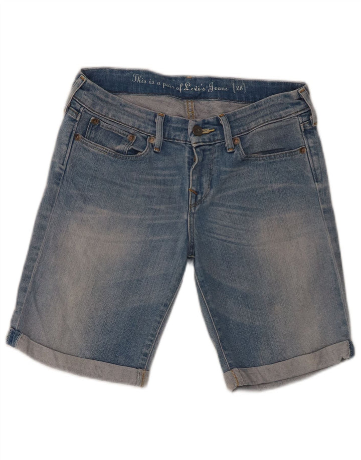 Shorts jeans feminino LEVI'S W28 algodão azul médio