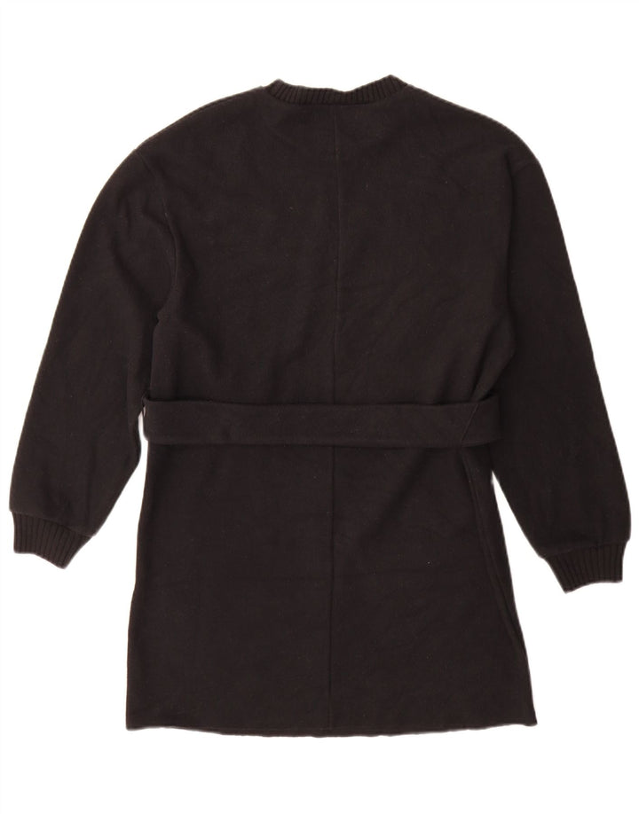 Vestido jumper feminino Zara de manga comprida Reino Unido 10 pequeno poliéster preto