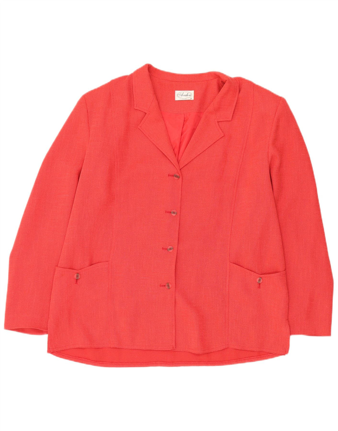 Jaqueta blazer feminina Avalon com 4 botões UK 20 2XL poliéster rosa