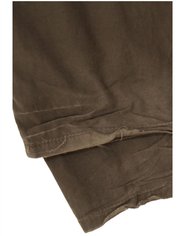 Calça cargo feminina G-STAR 3301 reta W33 L32 algodão cáqui
