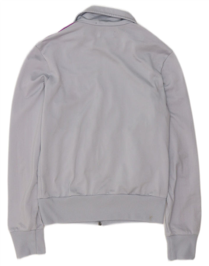Adidas Womens Tracksuit Top Jacket EU 34 XS Cinza Poliéster