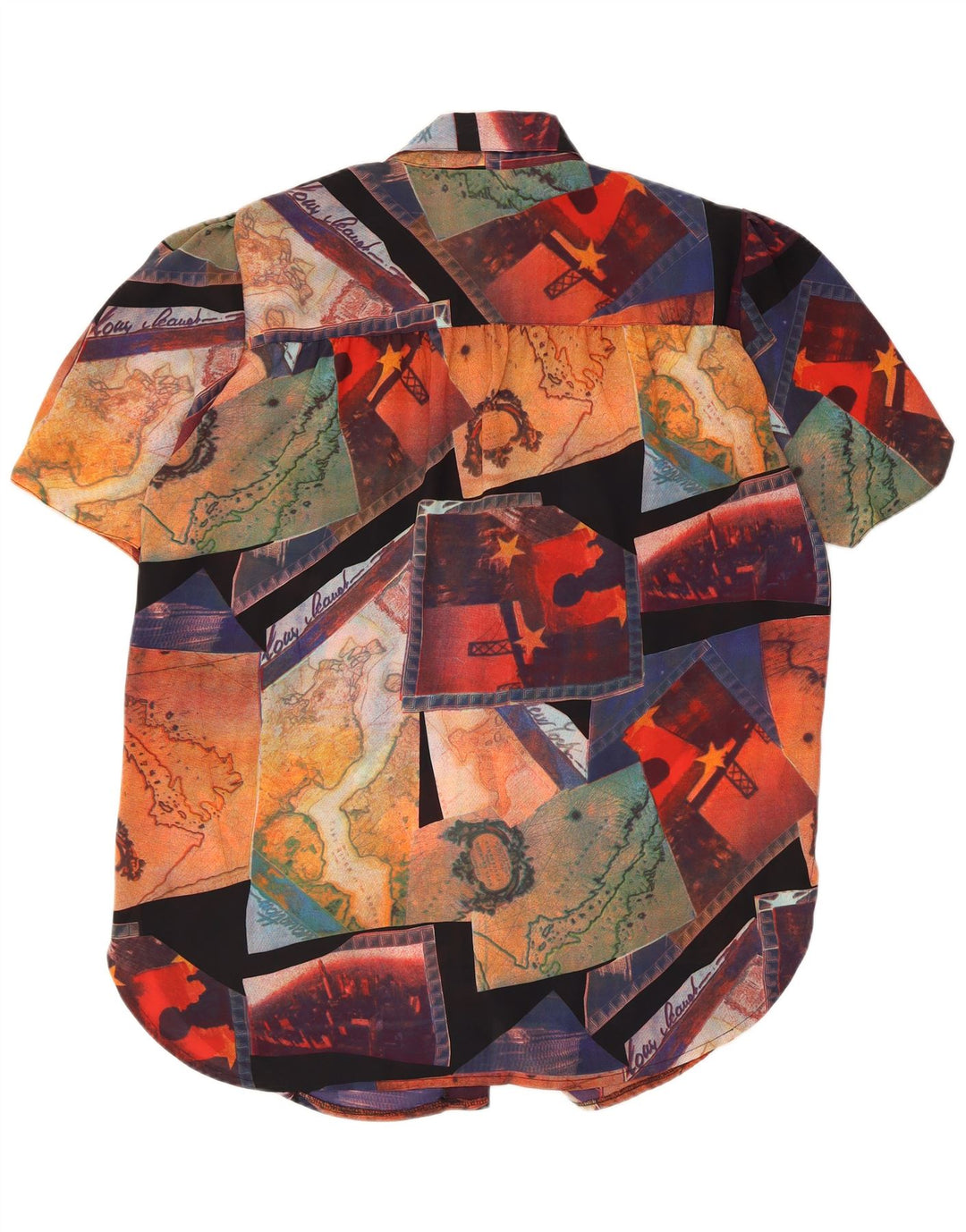 NOVA blusa feminina oversized rápida UE 44 XL patchwork multicolorido