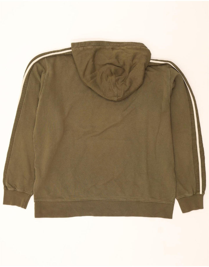 CHAMPION Mens Graphic Hoodie Jumper XL Khaki Cotton Vintage Champion and Second-Hand Champion from Messina Hembry 