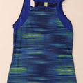 Adidas Womens Climacool Vest Top UK 8/10 Small Blue Pinstripe