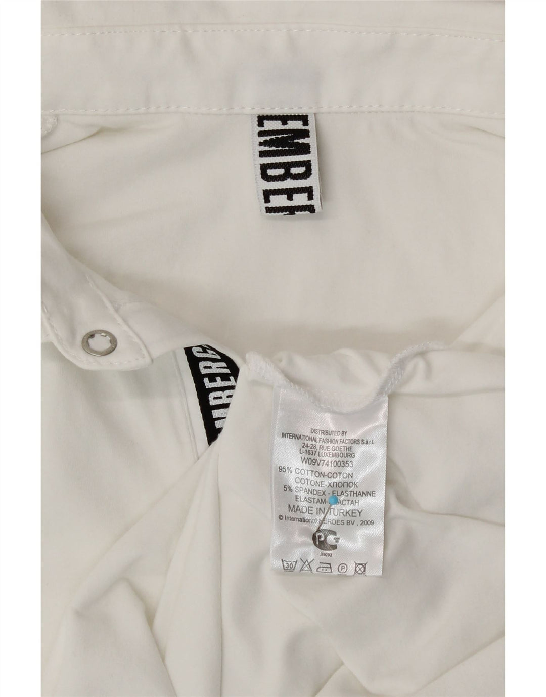 Camisa polo masculina Bikkembergs pequena de algodão branco