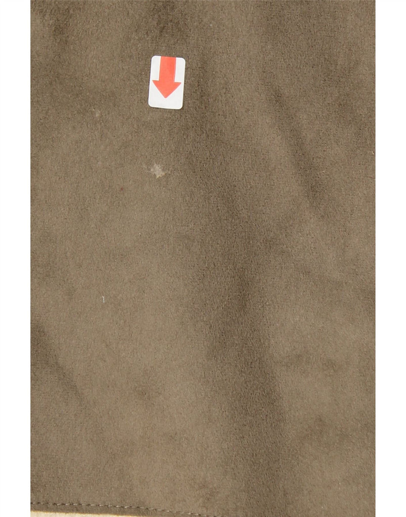 ULLA POPKEN Womens Sherpa Double Breasted Coat UK 24/26 4XL Green Vintage Ulla Popken and Second-Hand Ulla Popken from Messina Hembry 