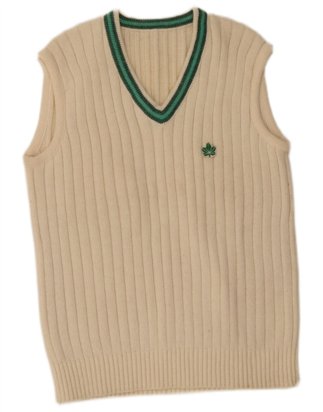 Colete masculino vintage regata IT 52 grande listrado branco