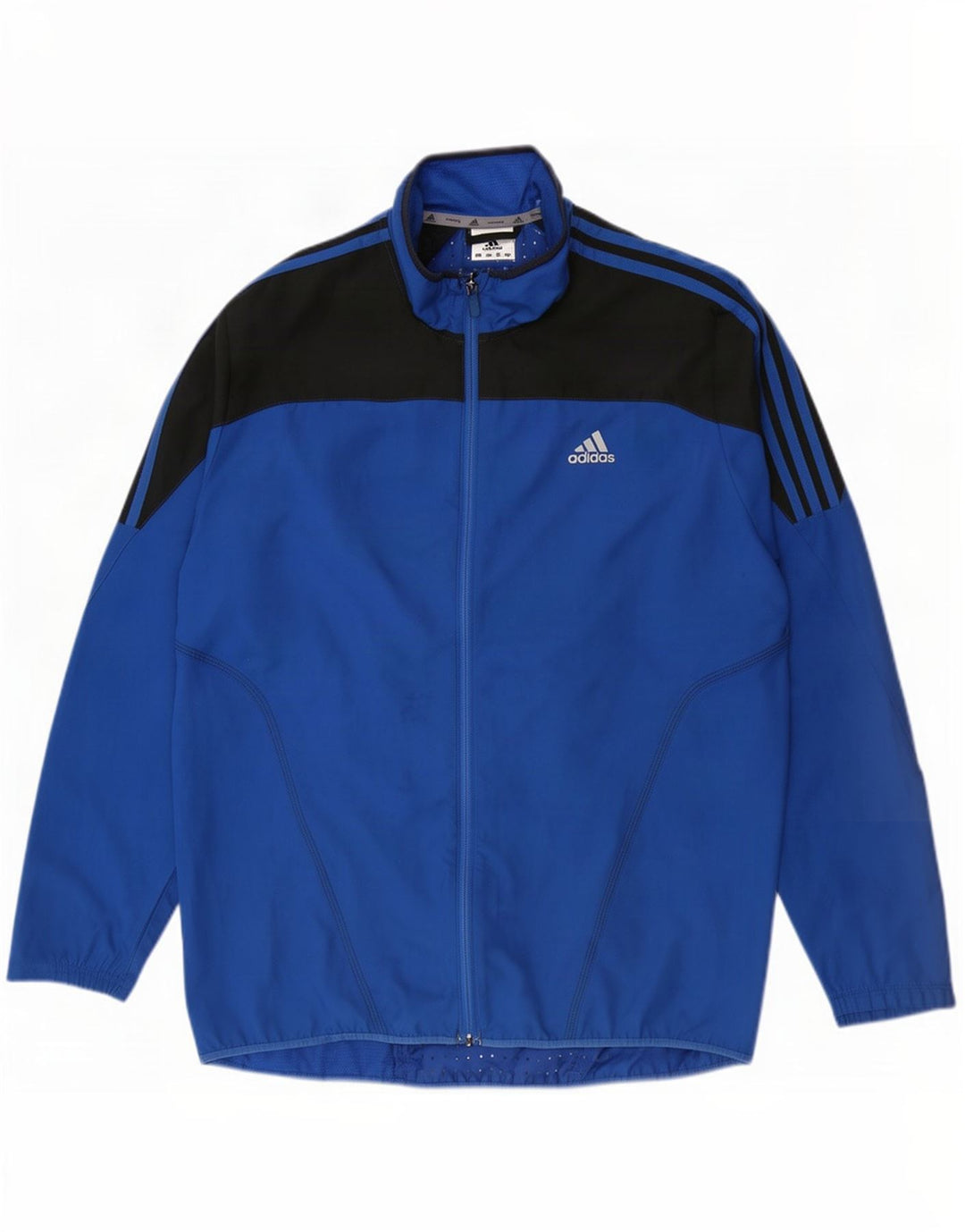 Adidas Mens Treino Top Jaqueta Grande Azul Colorblock Poliéster