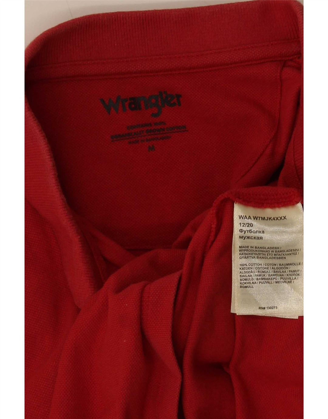 Camisa polo masculina Wrangler médio algodão vermelho