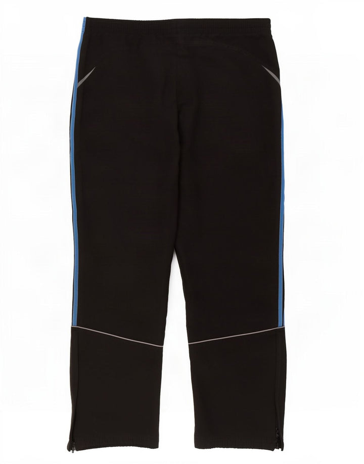 Adidas masculino climalite calças de treino joggers grande poliéster preto