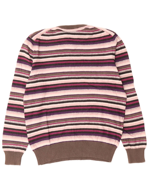 SERGIO TACCHINI Suéter feminino com decote em V UK 14 médio multicolorido