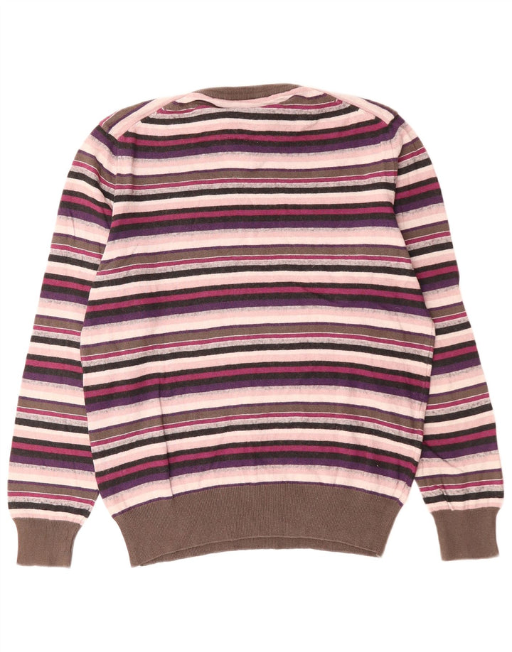 SERGIO TACCHINI Suéter feminino com decote em V UK 14 médio multicolorido