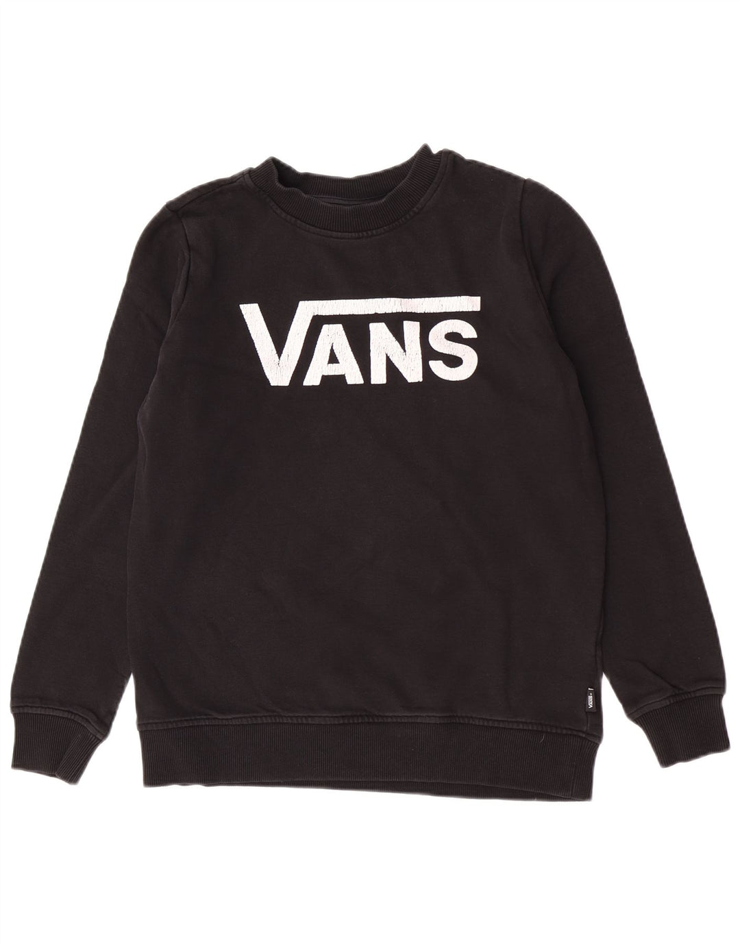 Vans feminino gráfico moletom jumper pequeno algodão preto