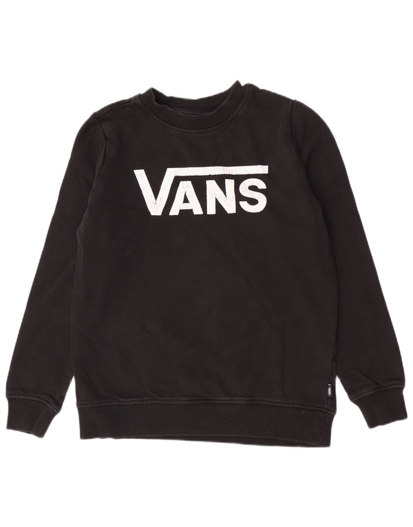 Vans feminino gráfico moletom jumper pequeno algodão preto