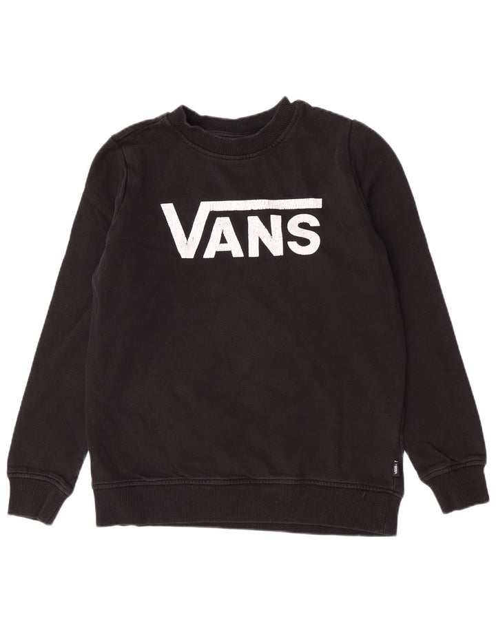 Vans feminino gráfico moletom jumper pequeno algodão preto