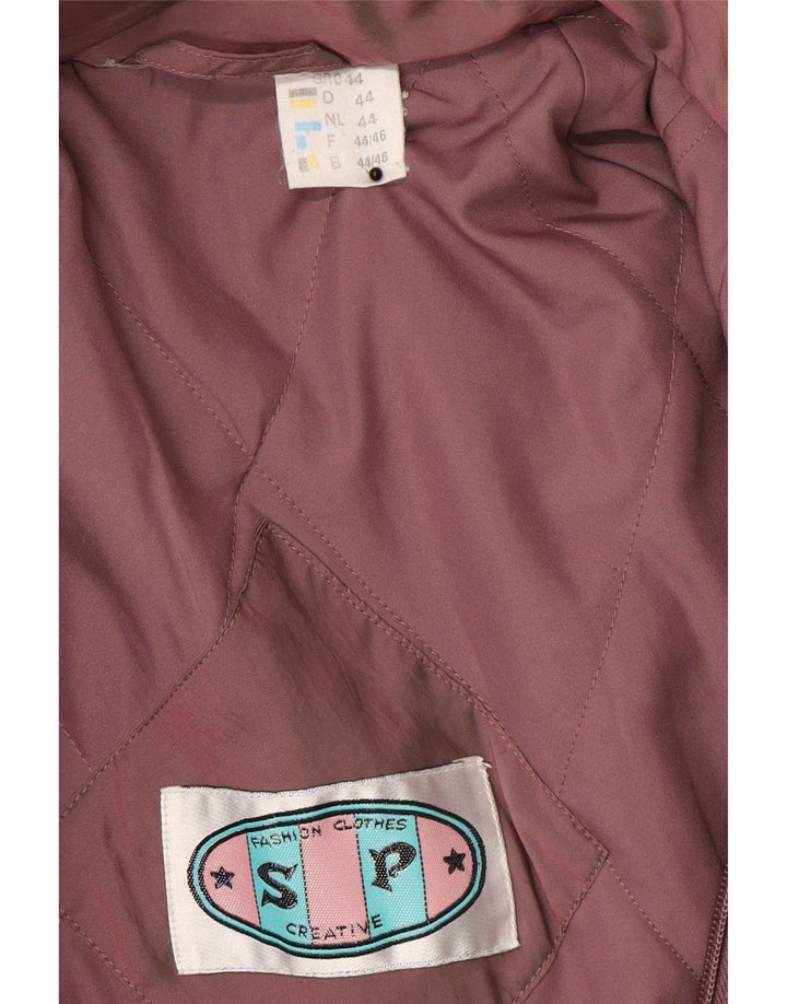 Jaqueta Parka Oversized com Capuz Feminino Vintage EU 44 XL Rosa
