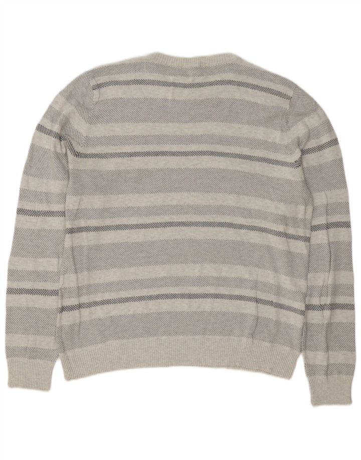 Suéter masculino Marks & Spencer Blue Harbor com gola redonda grande cinza