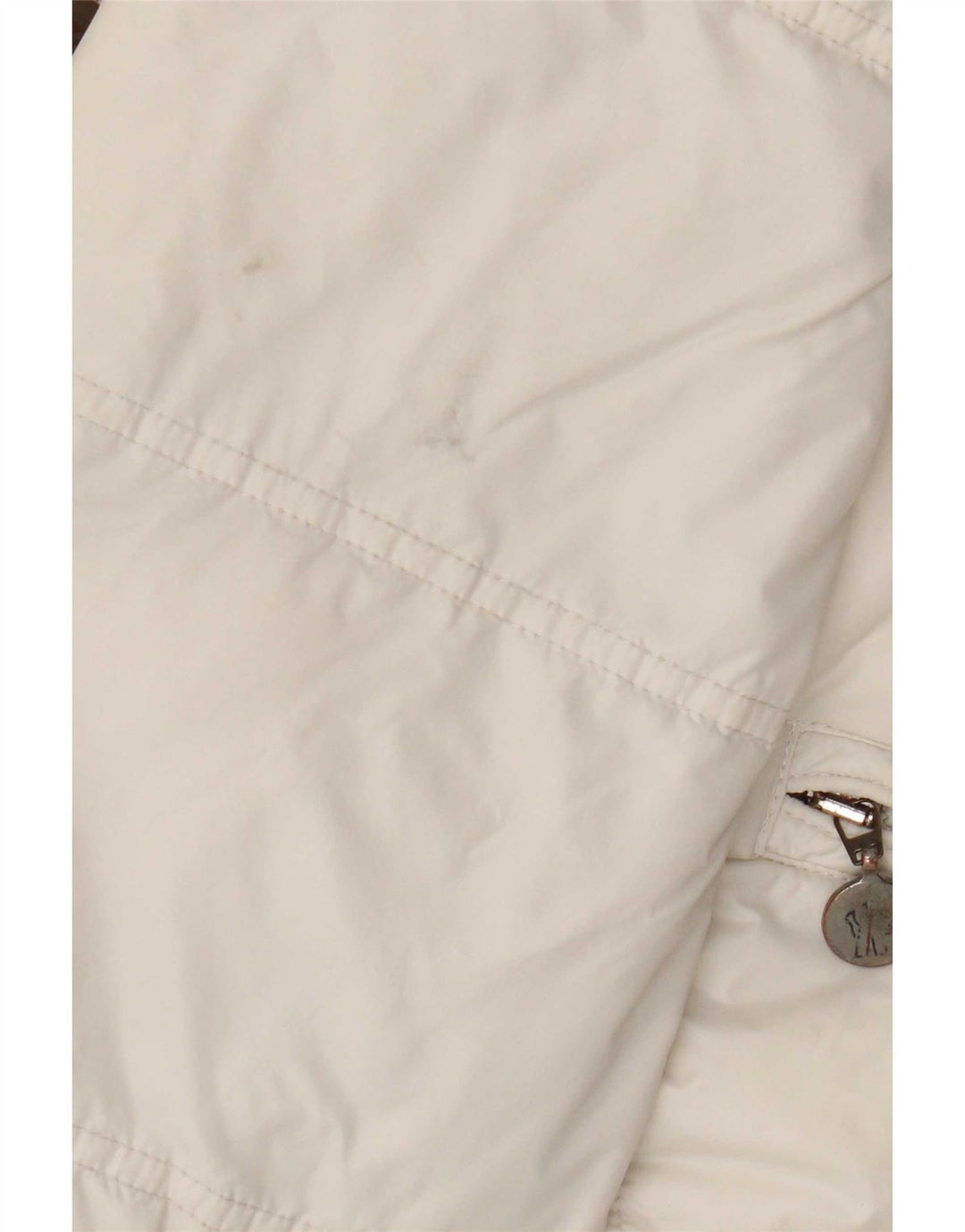 Jaqueta acolchoada gráfica Moncler para meninas 9-10 anos branco Colourblock poliamida