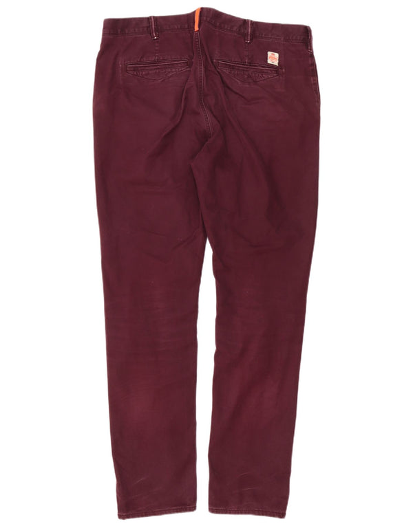 Calça Chino Masculina Superdry Slim Fit XL W38 L32 Algodão Borgonha