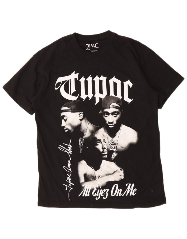 Pull & Bear Camiseta masculina 2 Pac com estampa gráfica pequena preta