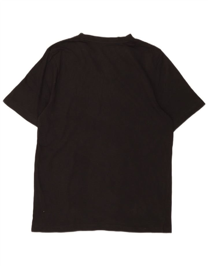 Camiseta gráfica masculina KAPPA Top grande de algodão preto