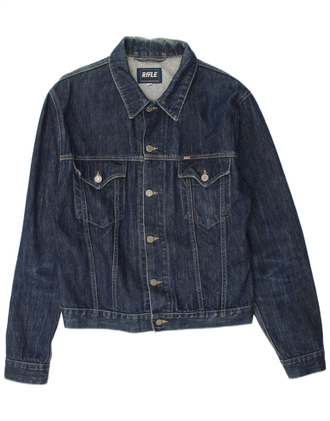 Jaqueta jeans feminina RIFLE UK 18 XL azul marinho algodão