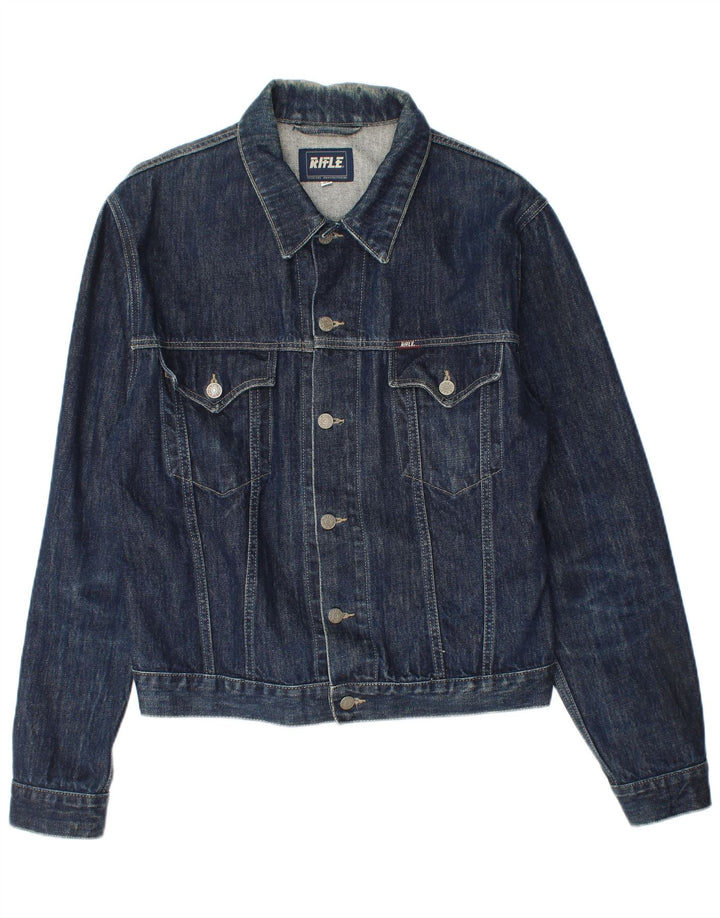 Jaqueta jeans feminina RIFLE UK 18 XL azul marinho algodão