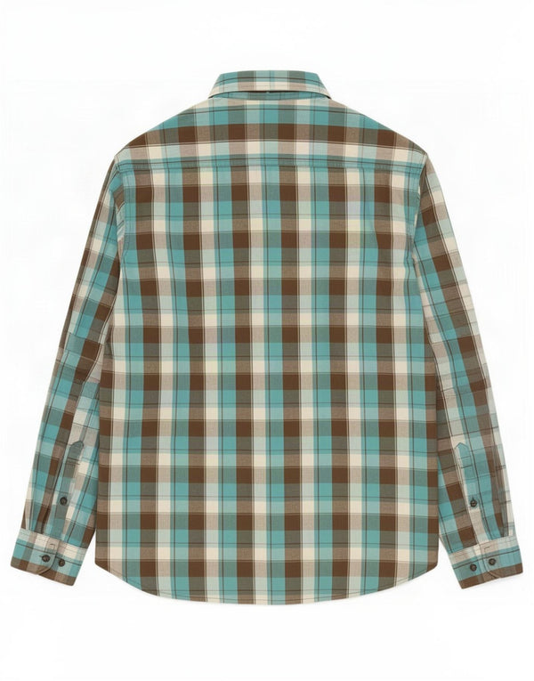 Camisa masculina Lee grande algodão xadrez azul