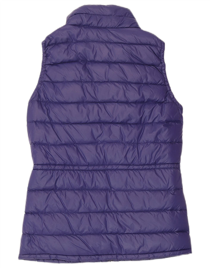 Colete acolchoado feminino BENETTON UK 10 pequeno roxo poliamida